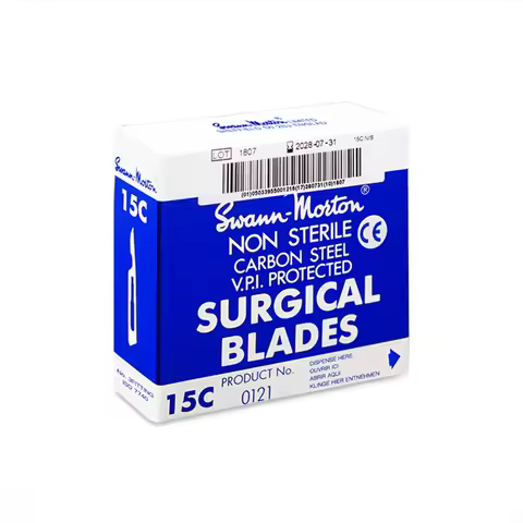 100pcs Swann Morton Carbon Steel Scalpel Surgical Blade 15C 15 11P 10 20 10A 12 21 22 23 18 PCB Fing