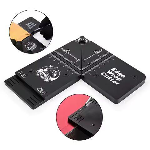 FOSHIO Edge Wrap Cutter Plastic Cutting Template for Furniture Table Protective Film Application Car