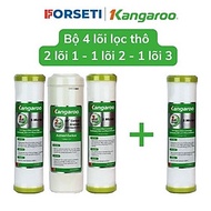 Combo 4 lõi lọc ( Bộ lọc thô số 1,2,3 + lõi số 1) cho máy lọc nước KANGAROO hàng chính hãng