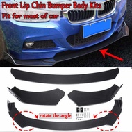 Universal Carbon Fiber Car Front Bumper Lip Chin Spoiler Splitters Body Kit