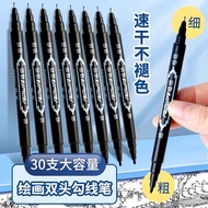 30pcs Double Headed Marker Pen Water-Based Marker Pen Double Headed Pen Painting Brush Marker Pen