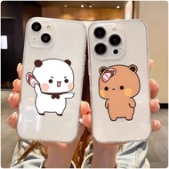 Casing For Iphone 18 17 16 15 14 13 12 11 Pro Max Couple Case Cute Cartoon Bear bubu and dudu 一二布布情侣