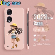 Jingsanc Borderless vỏ phim hoạt hình Cho Honor 90 5G/Honor 90 Lite 5G vỏ điện thoại Cô Gái Xinh Đẹp