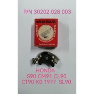 HONDA S90 CM91 CL90 CT90 K0 1977 SL90 NOS CONTACT POINT BREAKER