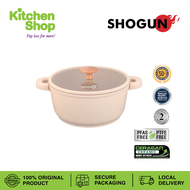 Shogun Ivory Ceragan Ceramic 24 x 11.2cm Casserole with Silicone Rim Glass Lid 4.2L (IH)