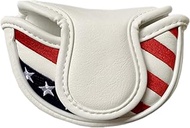 Red White Blue Patriotic Golf Putter Cover, Mid Mallet Putter Head Cover Club Protection Case fits f
