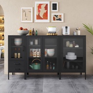 💘&amp;Ikea Nordic Light Luxury Iron Sideboard Storage Rack Ultra-Thin Living Room Storage Cabinet Kitchen Locker Simple Wine