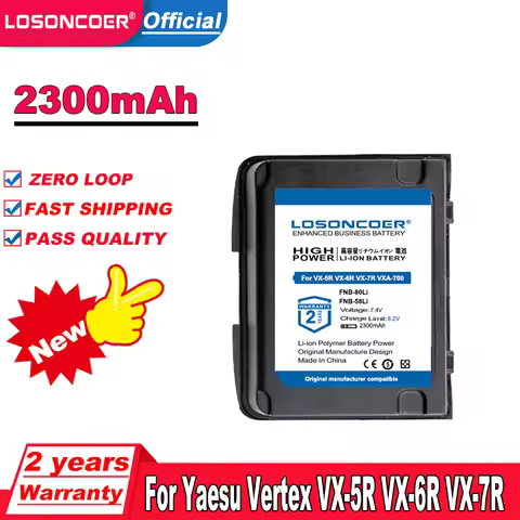 2300mAh Battery FNB-80Li FNB-58Li Two-way Radio For YAESU VX-7R VX7R VX-6R VX-6 VX-6E VX-5 VX-5R VXA