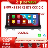 JUSTNAVI Android 11 Car Radio for BMW X5 E70 X6 E71 2007-2013 CCC CIC Multimedia Player 2 Din Carpla