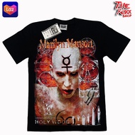 Fashion เสื้อวง  Marilyn Manson ผ้าฝ้ายฤดูร้อนสบาย ๆ เสื้อวงดนตรี เสื้อวงร็อค เสื้อนักร้อง