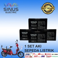 AKI SEPEDA LISTRIK SELIS (1SET/4PCS) 12V 12AH PALING BAGUS