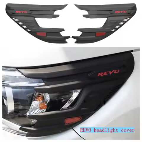 For Toyota Hilux Head Light Cover Headlight Decoration Lamp Hoods Hilux REVO 2015-2020 ABS Body Part