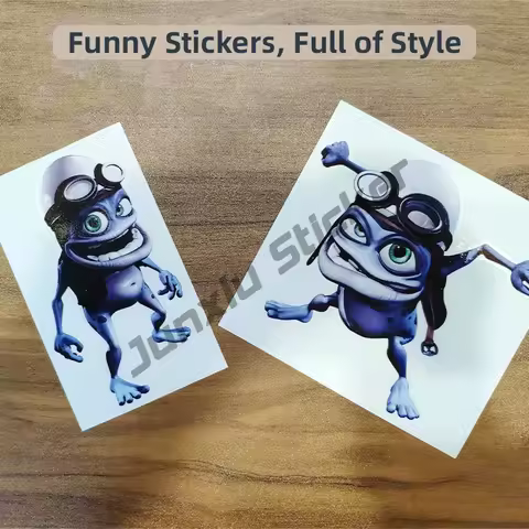 Crazy Frog Stickers Motorcycle Car Decals Funny Crazy Frog Cartoon Decorative Anime Car Accessories 