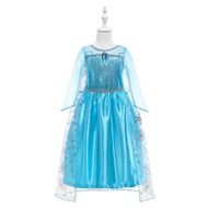 2022 Frozen Princess Dress Elsa Queen Children Dress Girls Dress Elsa Elsa Mesh Dress