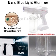 Wireless Atomizer Rechargeable Blue Light Nano Spray Fogging Gun Disinfectant USB Sanitizer Spray Pe