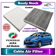 【 Perodua Alza 】 Cabin Air Filter - Fibre or Carbon ( OEM Fitting 145520-2510 87139-29903D 014520-29