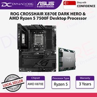 [Dynacore Bundle] ASUS ROG CROSSHAIR X870E DARK HERO MOTHERBOARD & AMD Ryzen 5 7500F Desktop Process