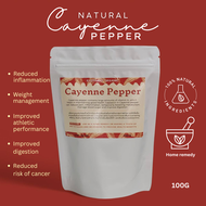 Cayenne Pepper powder / ผงพริกคาเยน 100 g / Cayenne Pepper 100% natural from Thailand