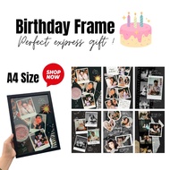Birthday | A4 Photo Frame, Birthday Frame Personalized A4 Photo A4 Birthday Photo Frame, Custom Birt