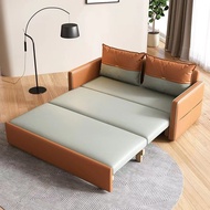 Sofa Bed Foldable With Storage Folding 2 Seater Faux Leather Sofa Bed Dual-Use Living Room Multi-Functional Couch Disposable Sofa Sofa Set 1/2/3 Seater Sofa Chair  Single Bed