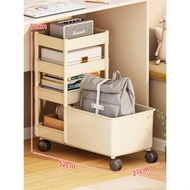 全城熱賣 - 書包置物架 可移動小推車學習桌下書本分層收納櫃學生書包放置