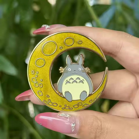Ghibli Totoro Enamel Pin Miyazaki Hayao Cartoon Lapel Pins for Backpacks Brooches Badges for Clothes