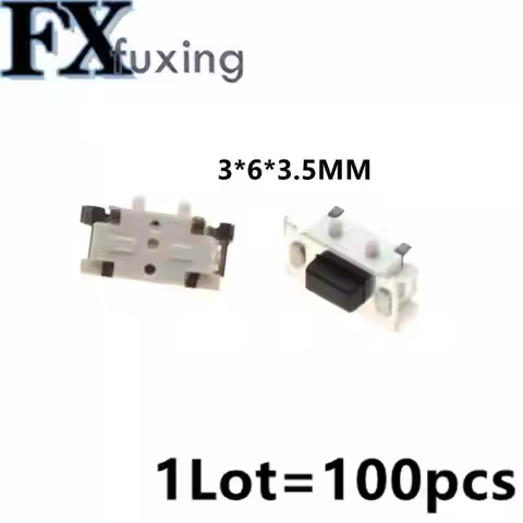 100pcs Micro Tact Switch Touch 3*6*3.5 3x6x3.5 SMD For MP3 MP4 Tablet PC Button Bluetooth Headset Re
