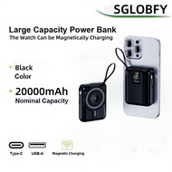 SGLOBFY Power Bank 200000mAh PD20W Mini Magnetic Wireless Fast Charging Power Bank