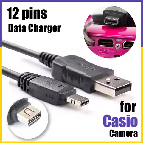 12 Pin USB Data Charger Cable For CASIO Exilim Camera EX-ZR10 EX-ZR15 EX-ZR100 EX-ZR20 EX-ZR300 EX-Z