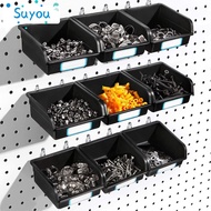 SUYOUPH Pegboard Hooks, PP Pegboard Bins, Pegboard Box
