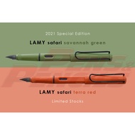 LAMY Safari Savannah Green / Terra Red Fountain Pen 041 2021 Special Edition Z28 Converter & T10 (8 