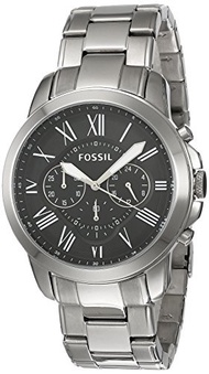 Fossil Grant Black Dial Stainless Steel Men s Watch FS4736IE