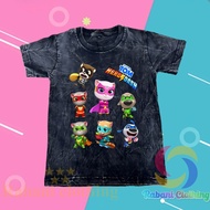 BAJU TALKING TOM HEROES KAOS WASHED ANAK