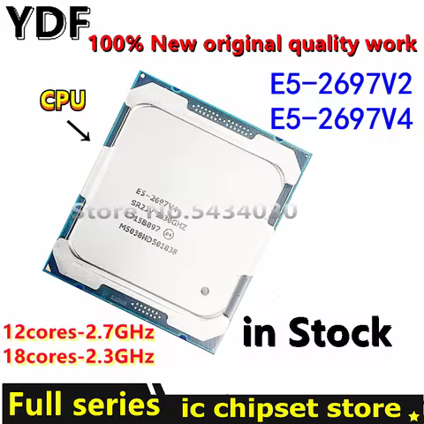 100% ORIGINAL E5-2697V2 12cores-2.7GHz E5-2697V4 18cores-2.3GHz CPU chip