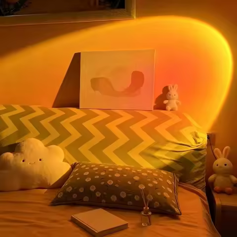 Sunset Light Atmosphere Night Light Bedroom Home Car Night Light to Help Sleep Bedroom Night Light
