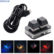 DNOYLW Copy Paste Keypad, Acrylic Keypad Custom Mini 2 Key Keypad, Hot Swap Type-c Interface Illumin