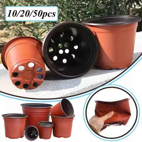 10/20/50PCS Plant Nursery Pot Seed Starting Pot Plastic Flower Plant Container Succulents Seedlings 