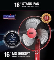 MORRIES 16 INCH STAND FAN W/TIMER (METAL BLADE) MS565SFT (24 MONTH WARRANTY)(SAFETY MARK REGISTERED)