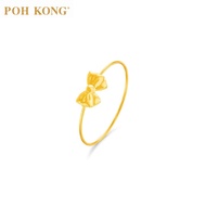 POH KONG 916/22K Yellow Gold Ribbon Minimalist Mini Ring