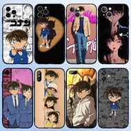 for iPhone 5 5s SE 6 6s 6 7 8 Plus SE X XR XS 17 Air Pro Max Anime  Cartoon Conan 8Y1 Soft Black TPU