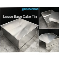 3" Tinggi Loyang LOOSE BASE Cake Tin / Loyang 4segi