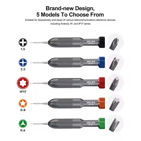 RL-717 Rocket Head Screwdriver for iPhone 17 Pro Max Air Y0.6, Pentalobe 0.8 Extra-hard S2 Steel Bit