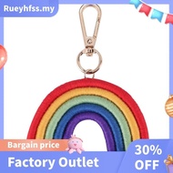 Excellent Macrame Rainbow Keyring, Handwoven Keychain, Bohemian Colourful Rainbow Key Pendant for Car Key Handbag Purse