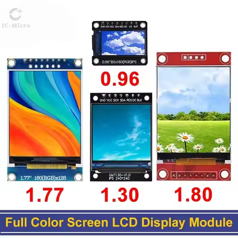 TFT Display 0.96/1.44/1.8/2.4/2.8/3.5 Inch TFT Full Color Screen LCD Module ST7735 ILI9341 Driver In