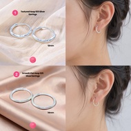 JUNE 9 Sensitive Ears Friendly| 925 Sterling Silver Hoop Earrings|Plain & Pattern Design