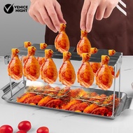 Chicken Drumstick Grill Rack Oven Chicken Wing Rack 12-slot Stainless Steel Chicken Leg Wing Grill R