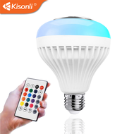 Kisonli - Speaker Bluetooth Wireless Lampu Music LED RGB Bohlam Speaker