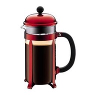 丹麥 Bodum 胭脂紅-1928-224 1L 8cup CHAMBORD Coffee Maker 法式濾壓壺