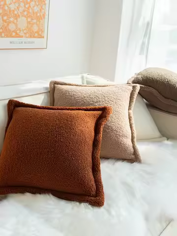 Pure Color Plu Pillow for Living Room Sofa S Pillow for Women Car Use Square ape Nordic Sle PP Cotto