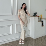 13 / 13 Off Shoulder Dress Daybydate Knit Dress Off Shoulder Dress Women's Long Dress